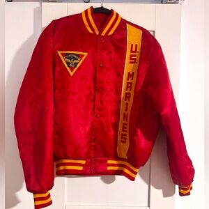 Vintage Swingster U.S. Marines Satin Bomber Jacket – Made in USA (Large)